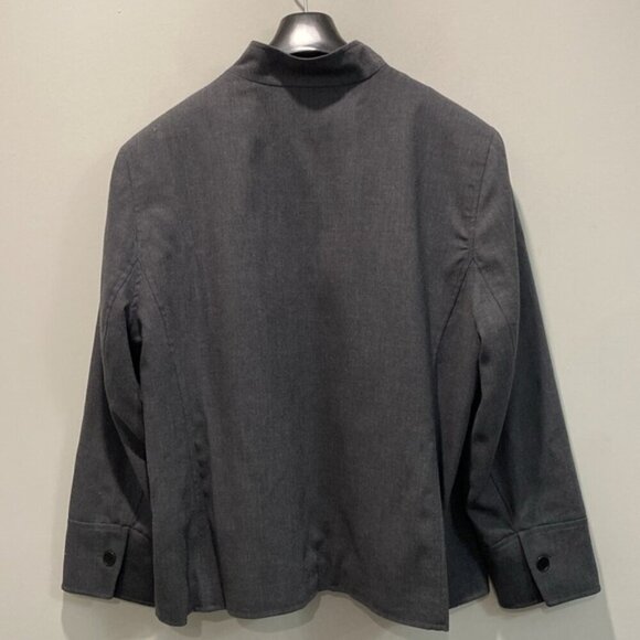 Ralph Lauren Jacket Blazer Wool Gray Zip Up Size 20 - Picture 6 of 16